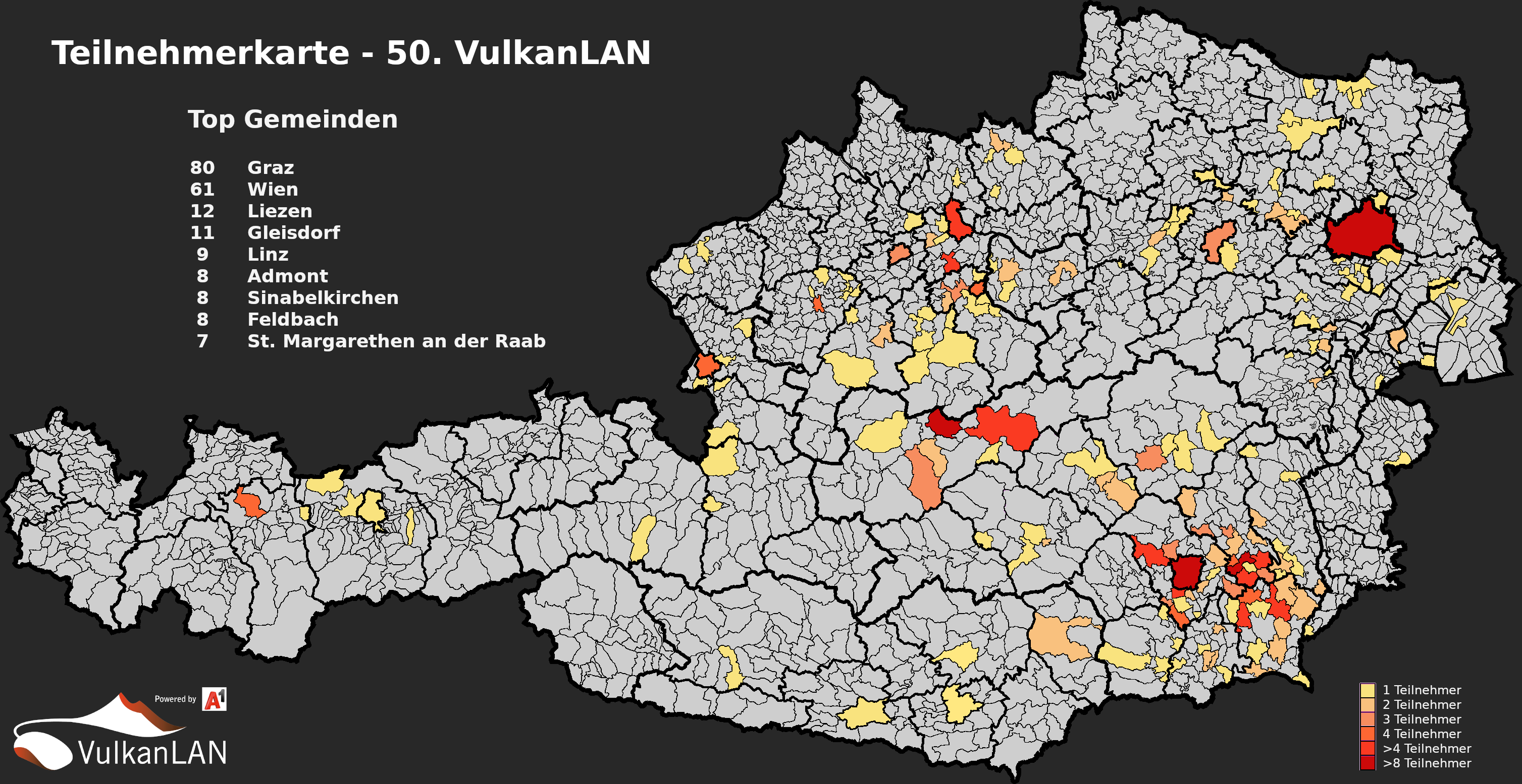 Gemeinden Österreich 50.VulkanLAN
