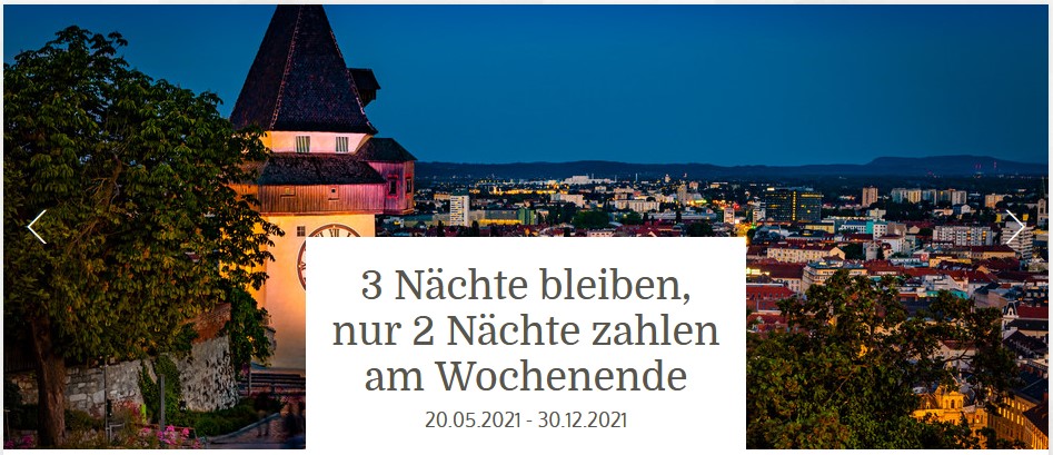 Graz aktion 3Nächte 2Zahlen